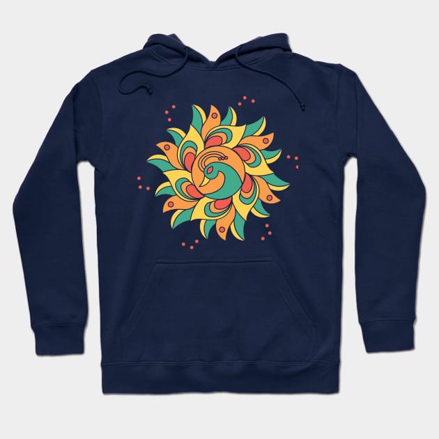 Colorful Peacock Hoodie by Eveline D’souza